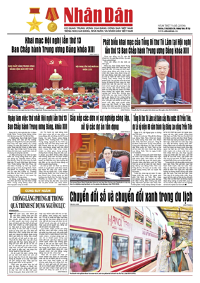 Cover of Nhan Dan newspaper