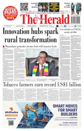 Cover of The Herald (Zimbabwe)