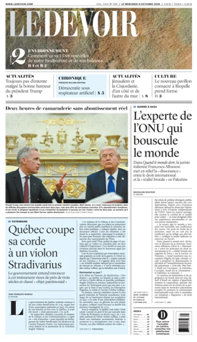 Cover of Le Devoir