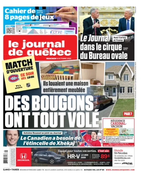 Cover of Le Journal de Quebec