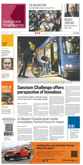 Cover of Saskatoon StarPhoenix