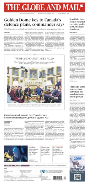 Cover of The Globe and Mail (BC Edition)