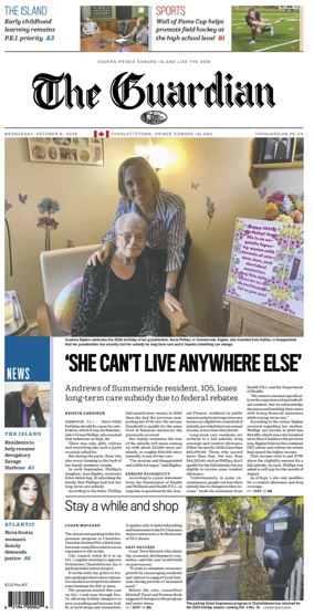 Cover of The Guardian (Charlottetown)