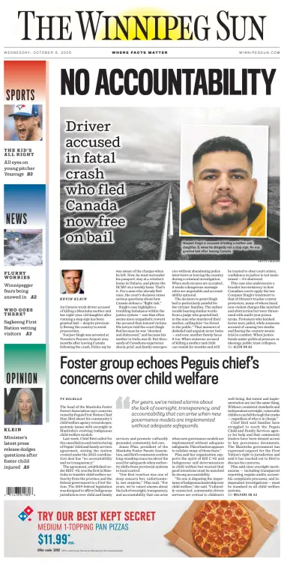 Cover of Winnipeg Sun