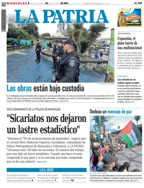 Cover of La Patria (Colombia)