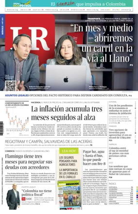 Cover of La Republica (Colombia)