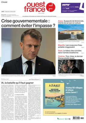 Cover of Ouest France (Cholet)