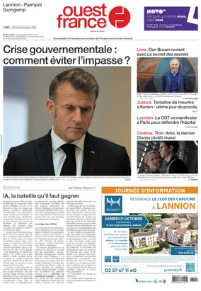 Cover of Ouest France (Lannion)
