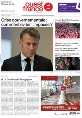 Cover of Ouest France (Les Herbiers / Montaigu)