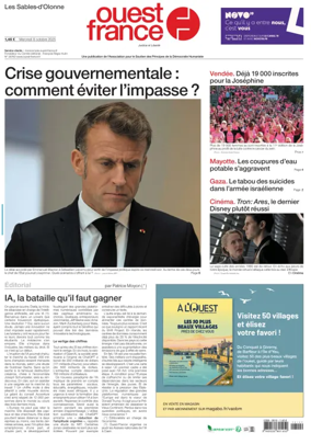 Cover of Ouest France (Les Sables-d'Olonne)