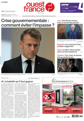 Cover of Ouest France (Lorient)
