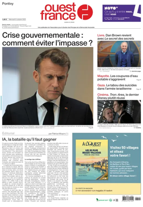 Cover of Ouest France (Pontivy)