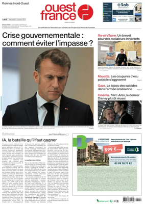 Cover of Ouest France (Rennes Nord)