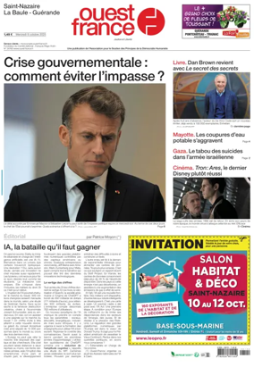 Cover of Ouest France (Saint-Nazaire)