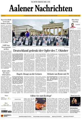 Cover of Aalener Nachrichten
