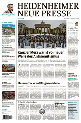 Cover of Heidenheimer Neue Presse