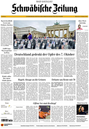 Cover of Schwaebische Zeitung (Bad Saulgau)