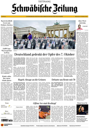 Cover of Schwaebische Zeitung (Tettnang)