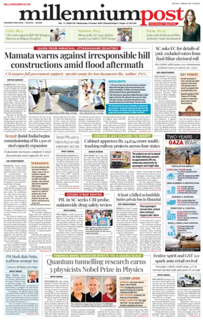 Cover of Millennium Post (Kolkata)