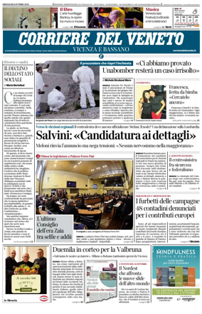 Cover of Corriere del Veneto (Vicenza e Bassano)