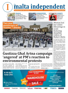 Cover of Malta Independent