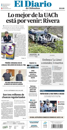 Cover of El Diario de Chihuahua