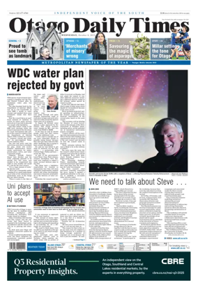 Cover of Otago Daily Times
