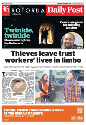 Cover of Rotorua Daily Post