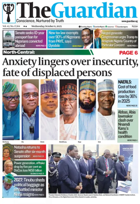 Cover of The Guardian Nigeria