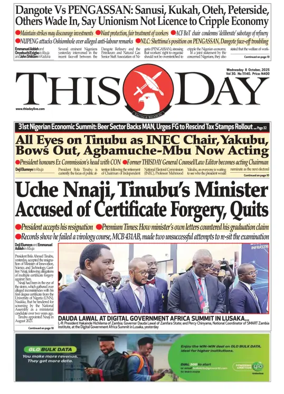 Cover of THISDAY