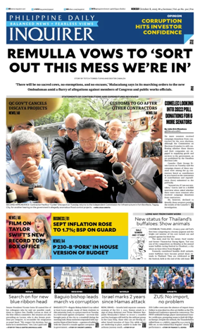 Cover of Philippine Daily Inquirer