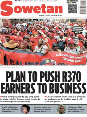 Cover of Sowetan