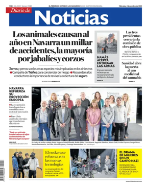 Cover of Diario de Noticias (Spain)