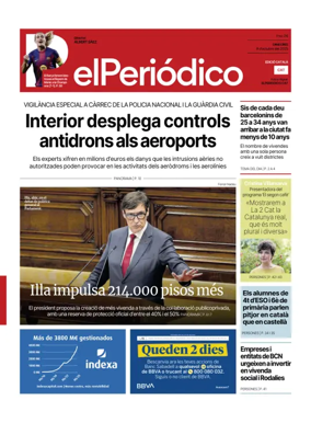 Cover of El Periódico de Catalunya (Català)