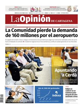 Cover of La Opinion de Murcia (Cartagena)