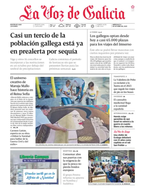 Cover of La Voz de Galicia (Lugo)