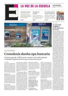 Cover of La Voz de Galicia (Pontevedra) - La Voz de la Escuela