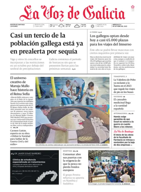 Cover of La Voz de Galicia (Santiago)