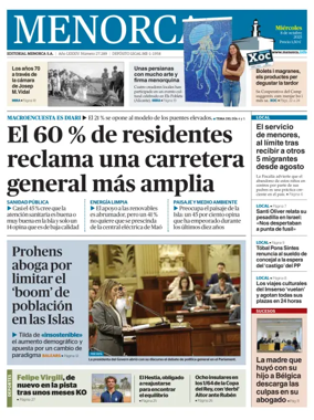 Cover of Menorca Diario Insular