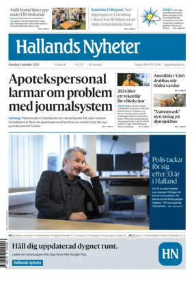 Cover of Hallands Nyheter