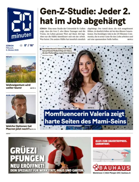 Cover of 20 Minuten - Zurich