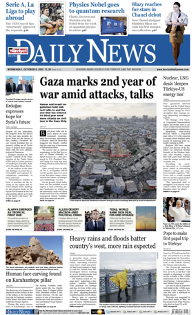 Cover of Hurriyet Daily News & Economic Review