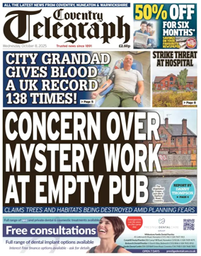 Cover of Coventry Telegraph