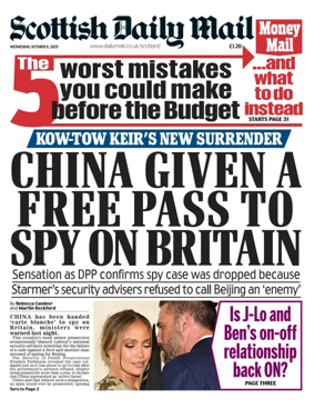 Cover of Scottish Daily Mail
