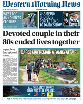 Cover of Western Morning News