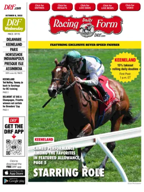 Cover of Daily Racing Form National Digital Edition