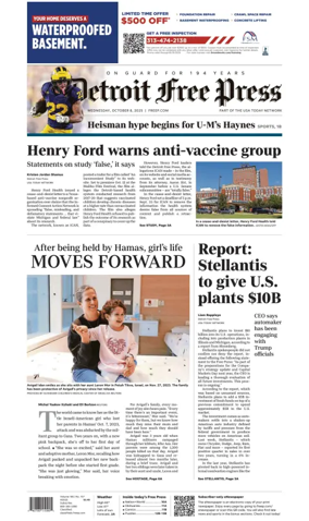 Cover of Detroit Free Press