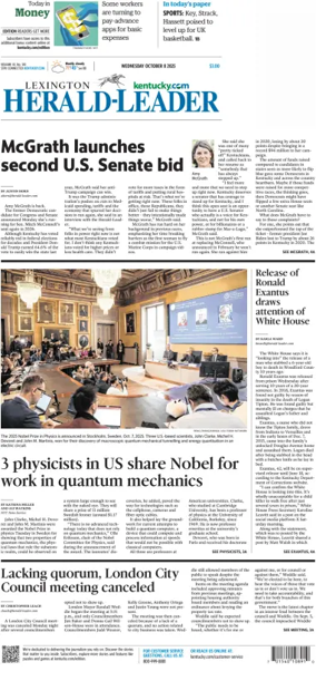 Cover of Lexington Herald-Leader