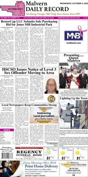 Cover of Malvern Daily Record