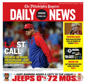 Cover of Philadelphia Daily News